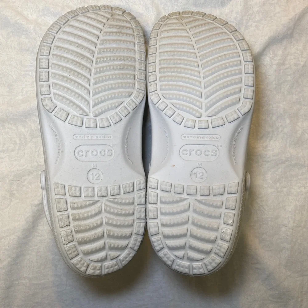 Crocs Classic Clog Light Gray Men's 12 Women's 14 Comfort Casual Shoes